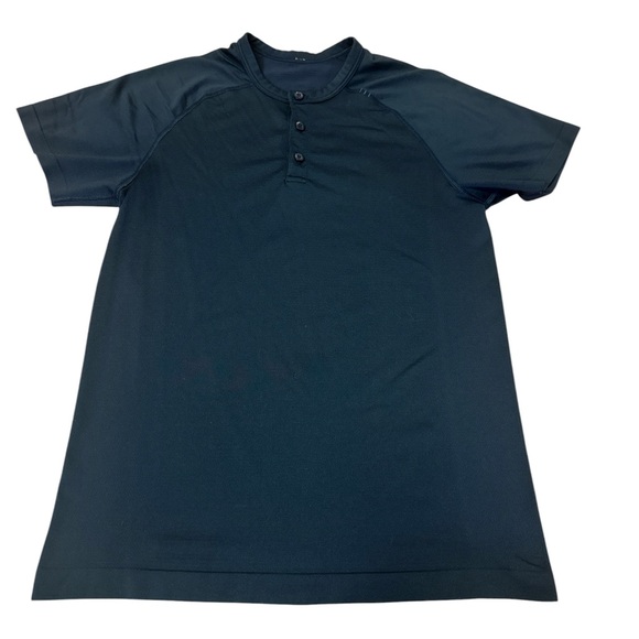 Lululemon 3 button Henley Tshirt Men’s Small Black - Picture 1 of 4